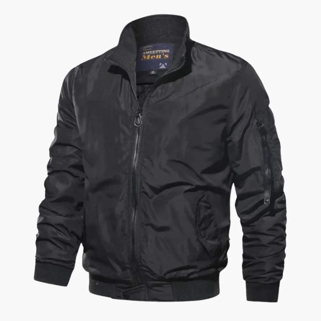 Men's Windproof Bomber Jacket – Lightweight Transitional Coat