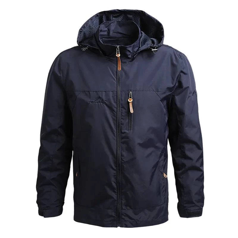 Men's Tactical Windbreaker Jacket – Waterproof Hooded Outdoor Coat M-5XL
