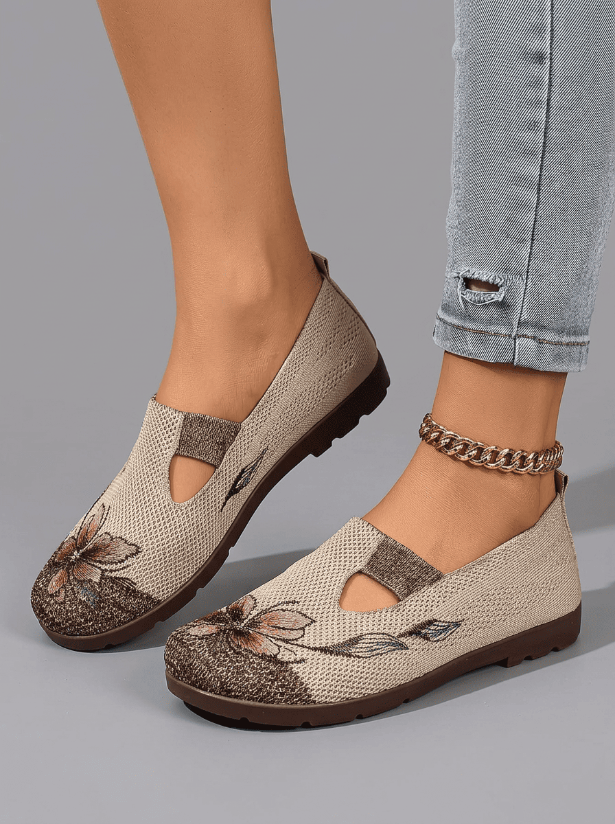 Flora | Women’s Embroidered Slip-On Shoes