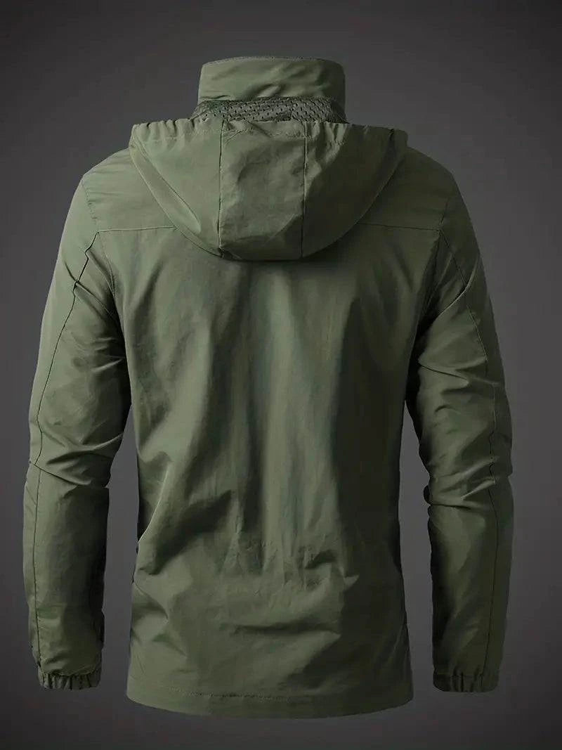 Men's Outdoor Jacket – Waterproof Windproof Breathable Hiking Coat