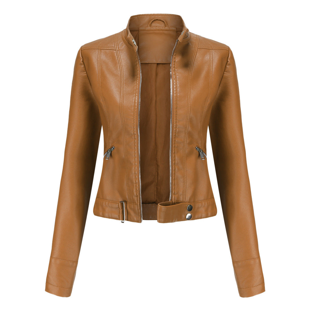Women's Faux Leather Jacket Violet