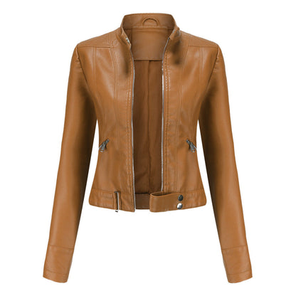 Women's Faux Leather Jacket Violet