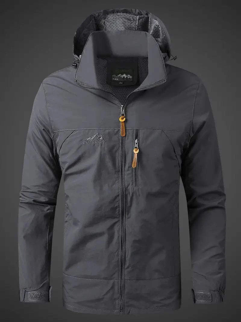 Men's Outdoor Jacket – Waterproof Windproof Breathable Hiking Coat