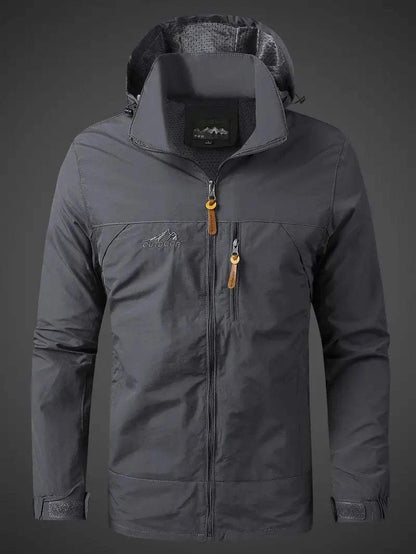 Men's Outdoor Jacket – Waterproof Windproof Breathable Hiking Coat