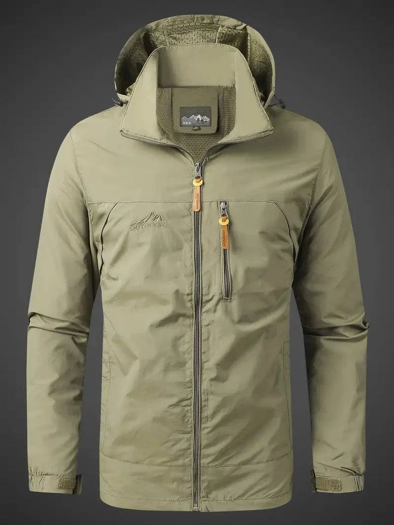 Men's Outdoor Jacket – Waterproof Windproof Breathable Hiking Coat