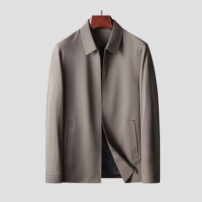 NorthVale London Men's lightweight smart casual jacket in smooth straight-cut fabric