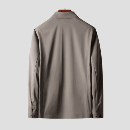 Men's Lightweight Jacket – Smooth Fabric Straight-Cut Smart Casual Coat