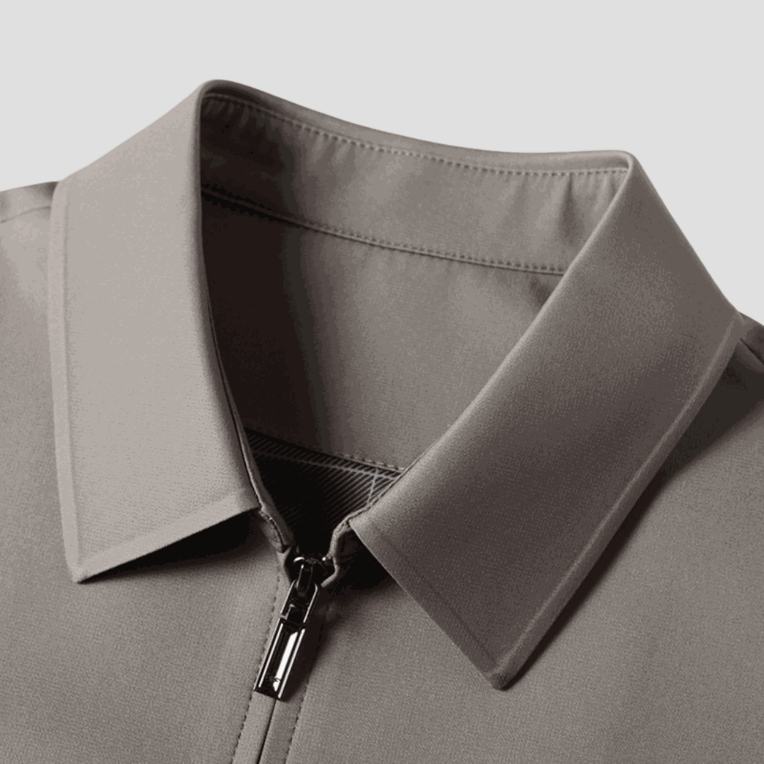 Men's Lightweight Jacket – Smooth Fabric Straight-Cut Smart Casual Coat