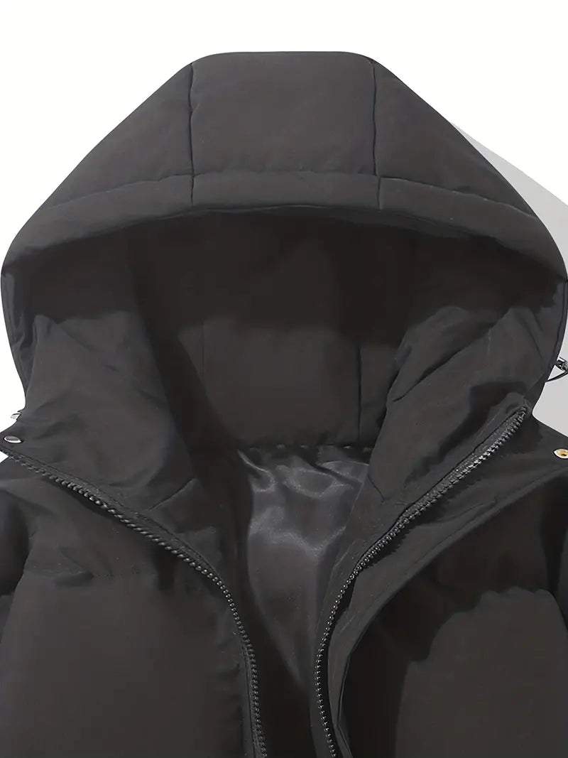 Women's Hooded Winter Jacket – Warm Padded Classic Coat with Hood