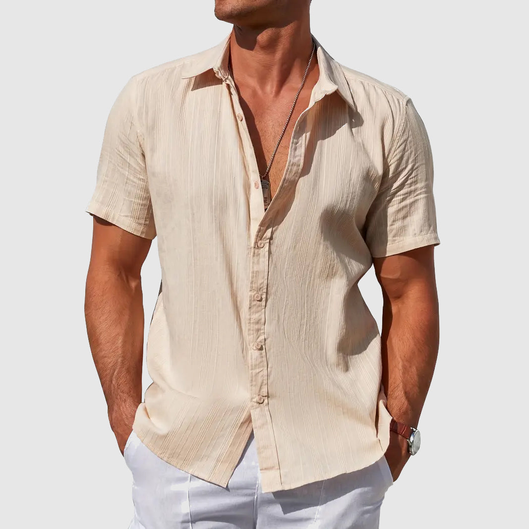 Men's Short-Sleeve Linen Shirt