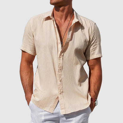 Men's Short-Sleeve Linen Shirt