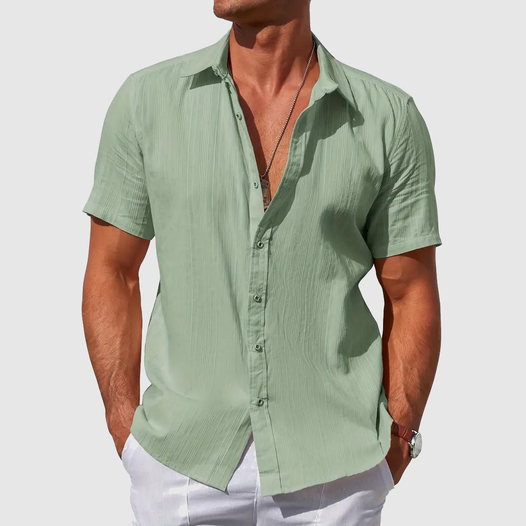 Men's Short-Sleeve Linen Shirt