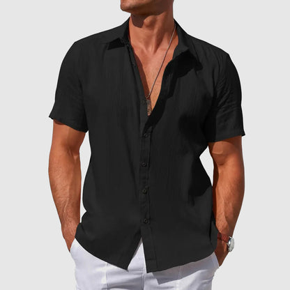Men's Short-Sleeve Linen Shirt