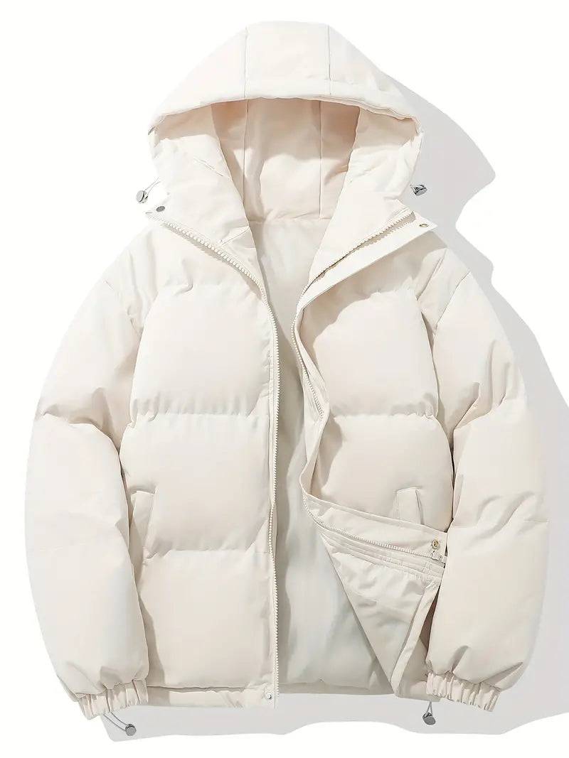 Women's Hooded Transitional Jacket – Warm Lined Classic Spring Autumn Coat