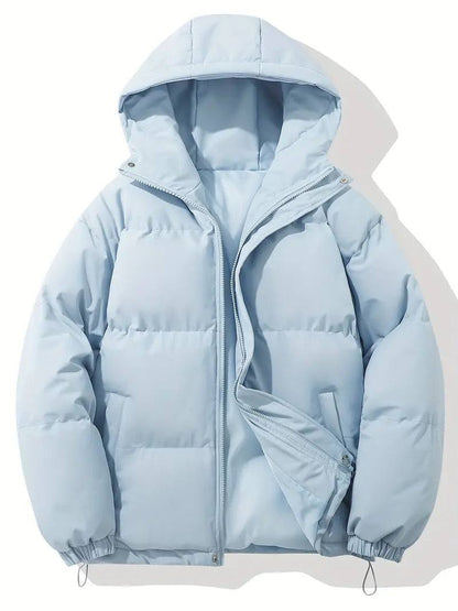 Women's Hooded Transitional Jacket – Warm Lined Classic Spring Autumn Coat