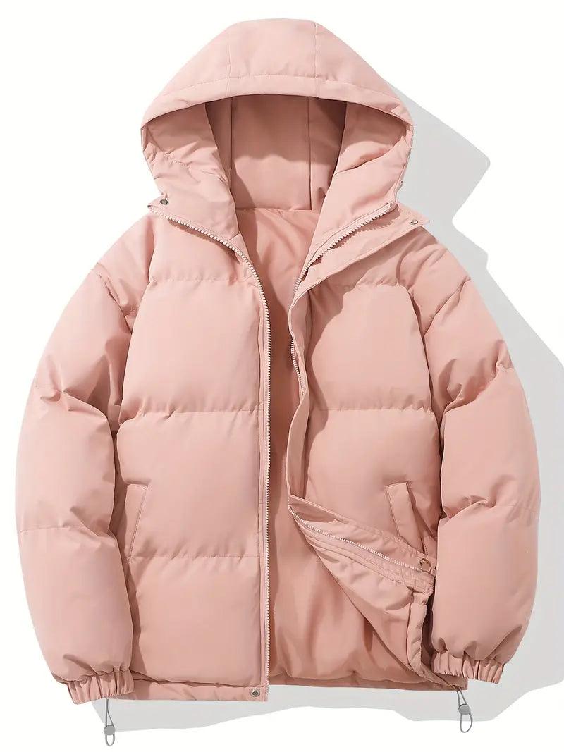 Women's Hooded Transitional Jacket – Warm Lined Classic Spring Autumn Coat