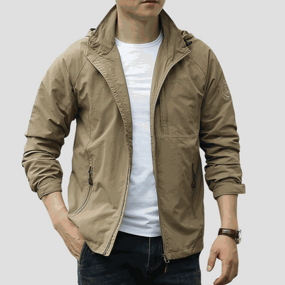 NorthVale London Men's waterproof cargo jacket breathable outdoor coat