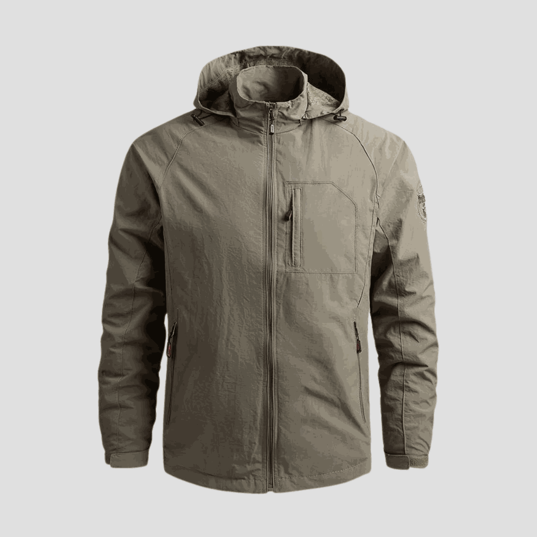 Men's Waterproof Cargo Jacket – Breathable Utility Outdoor Coat