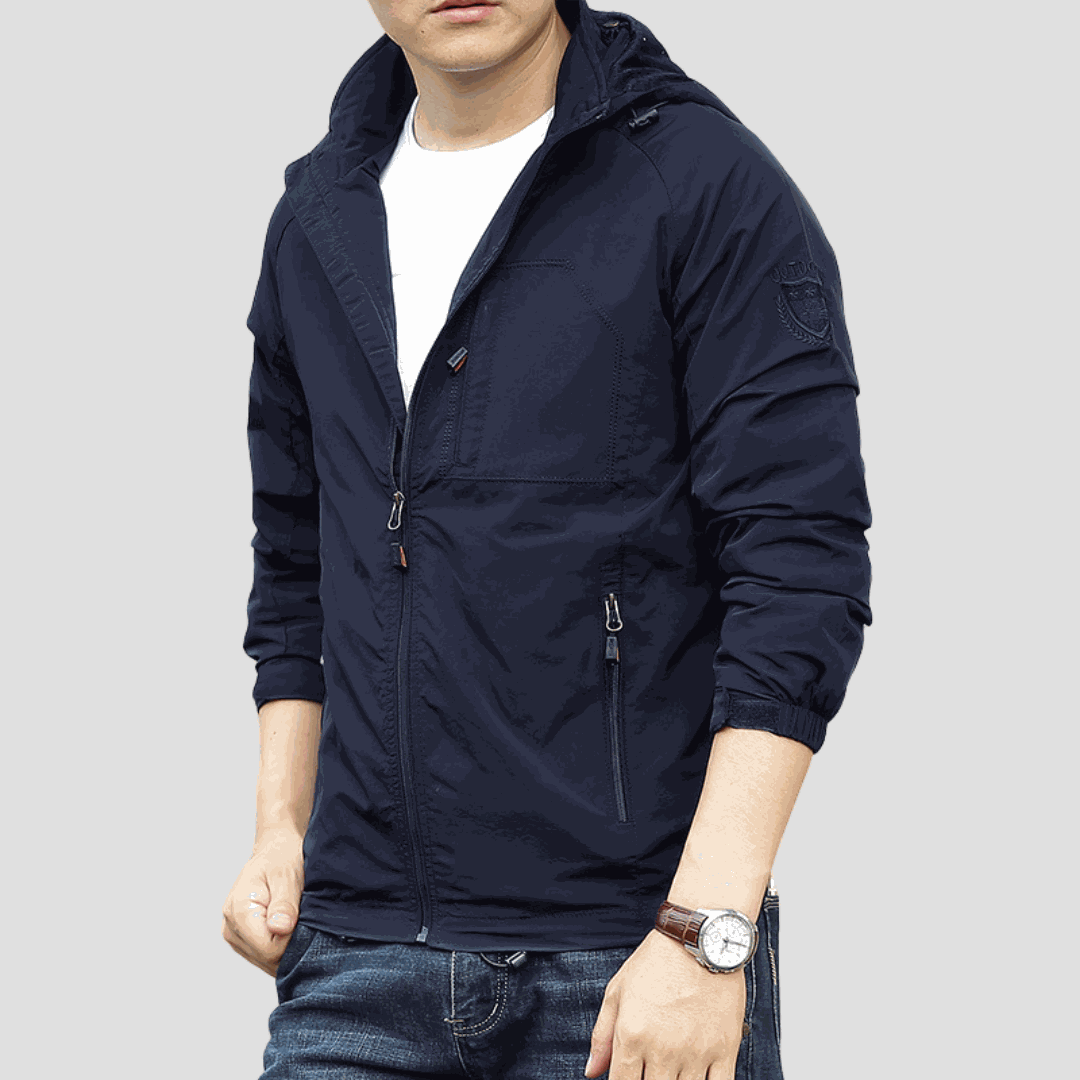 Men's Waterproof Cargo Jacket – Breathable Utility Outdoor Coat