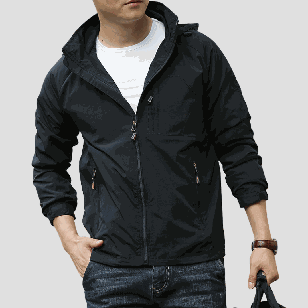 Men's Waterproof Cargo Jacket – Breathable Utility Outdoor Coat