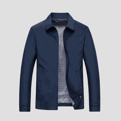 Men's Waterproof Zip-Up Jacket – Lightweight Rainproof Everyday Coat
