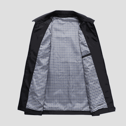 Men's Waterproof Zip-Up Jacket – Lightweight Rainproof Everyday Coat