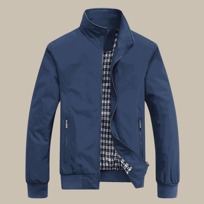 Men's Windbreaker Jacket – High Collar Zip Lightweight Casual Coat
