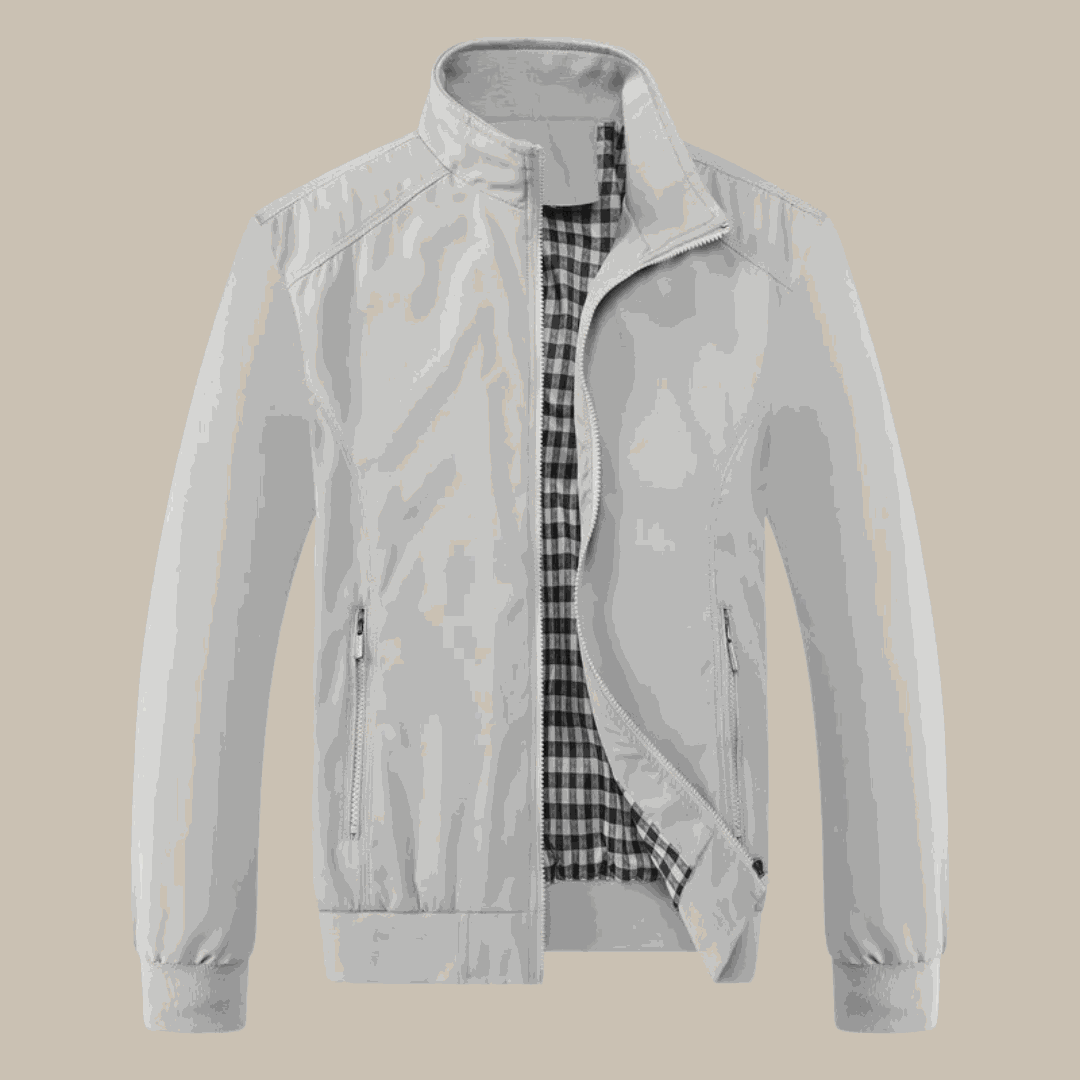 Men's Windbreaker Jacket – High Collar Zip Lightweight Casual Coat