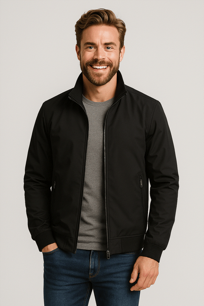 Men's Windbreaker Jacket – High Collar Zip Lightweight Casual Coat