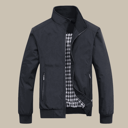 Men's Windbreaker Jacket – High Collar Zip Lightweight Casual Coat