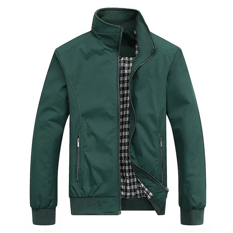 Men's Windbreaker Jacket – High Collar Zip Lightweight Casual Coat