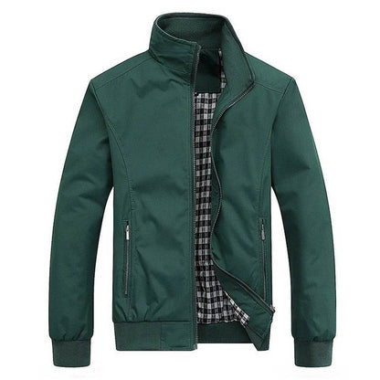 Men's Windbreaker Jacket – High Collar Zip Lightweight Casual Coat