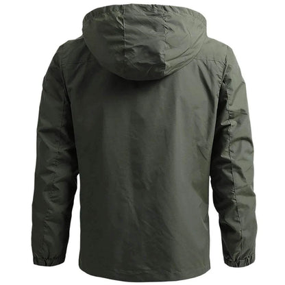 Men's Tactical Windbreaker Jacket – Waterproof Hooded Outdoor Coat M-5XL