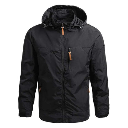 Men's Tactical Windbreaker Jacket – Waterproof Hooded Outdoor Coat M-5XL