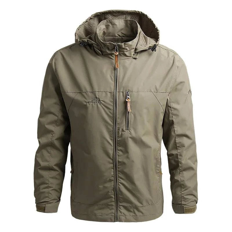 Men's Tactical Windbreaker Jacket – Waterproof Hooded Outdoor Coat M-5XL