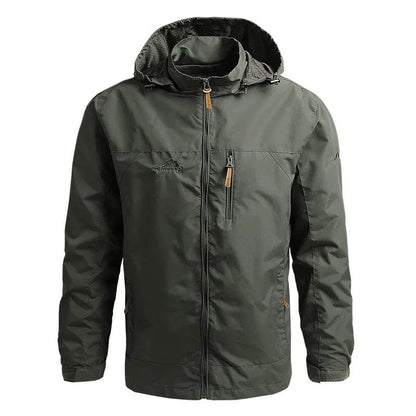 Men's Tactical Windbreaker Jacket – Waterproof Hooded Outdoor Coat M-5XL