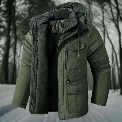 Men's Insulated Winter Jacket – Waterproof Thermal Padded Parka Coat