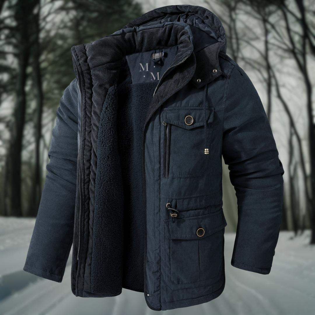 Men's Insulated Winter Jacket – Waterproof Thermal Padded Parka Coat