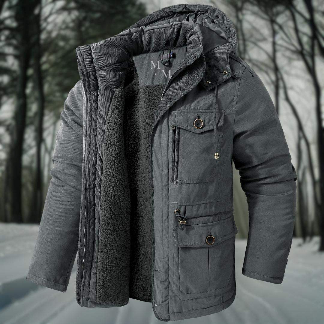 Men's Insulated Winter Jacket – Waterproof Thermal Padded Parka Coat