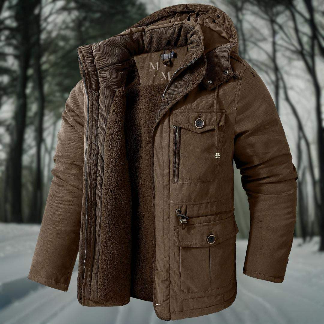 Men's Insulated Winter Jacket – Waterproof Thermal Padded Parka Coat