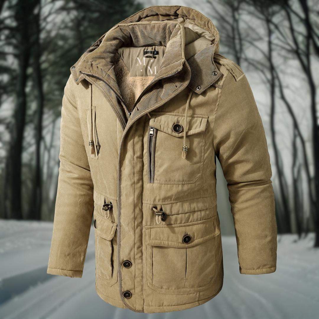 Men's Insulated Winter Jacket – Waterproof Thermal Padded Parka Coat