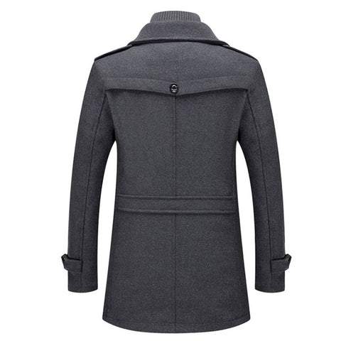 Men's Two-Piece Wool-Blend Overcoat – Peaky Blinders Style Tweed Suit Set