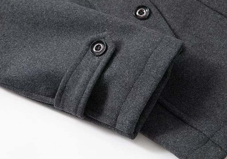 Men's Two-Piece Wool-Blend Overcoat – Peaky Blinders Style Tweed Suit Set