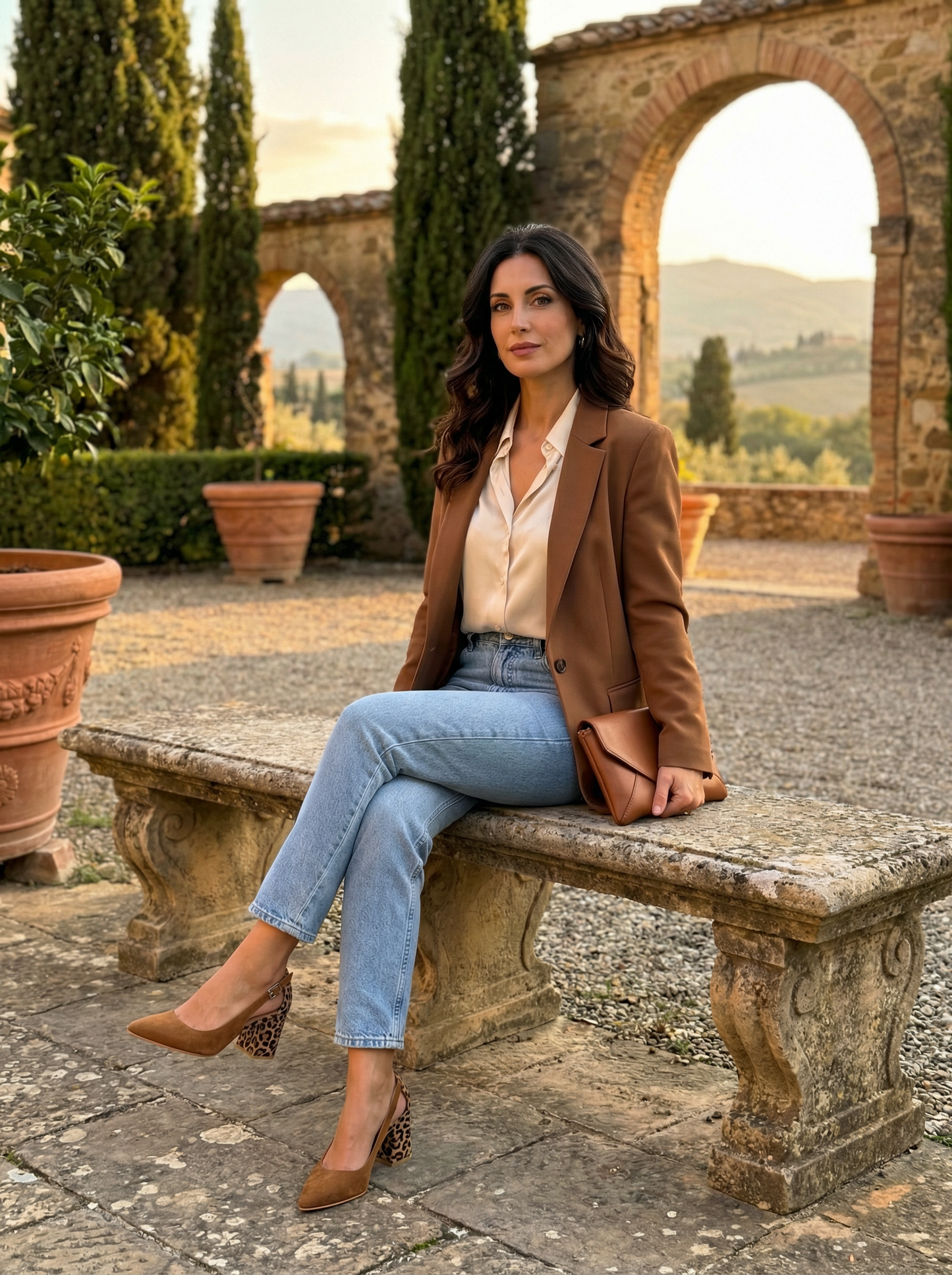Venezia Classico – slingback s podpatkem se zvířecím vzorem