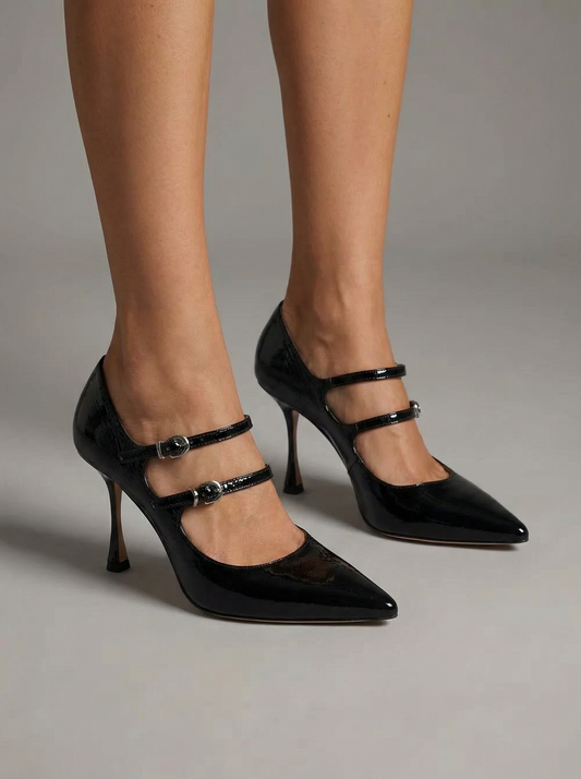 Bella Notte – černé stabilní a elegantní lodičky