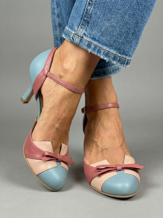 Passione – sandály s mašlí a pohodlným podpatkem