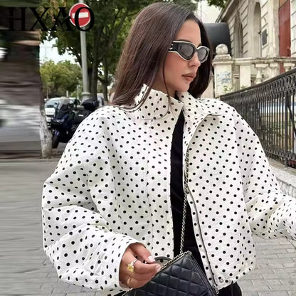 Women's Polka Dot Bomber Jacket – Eliza