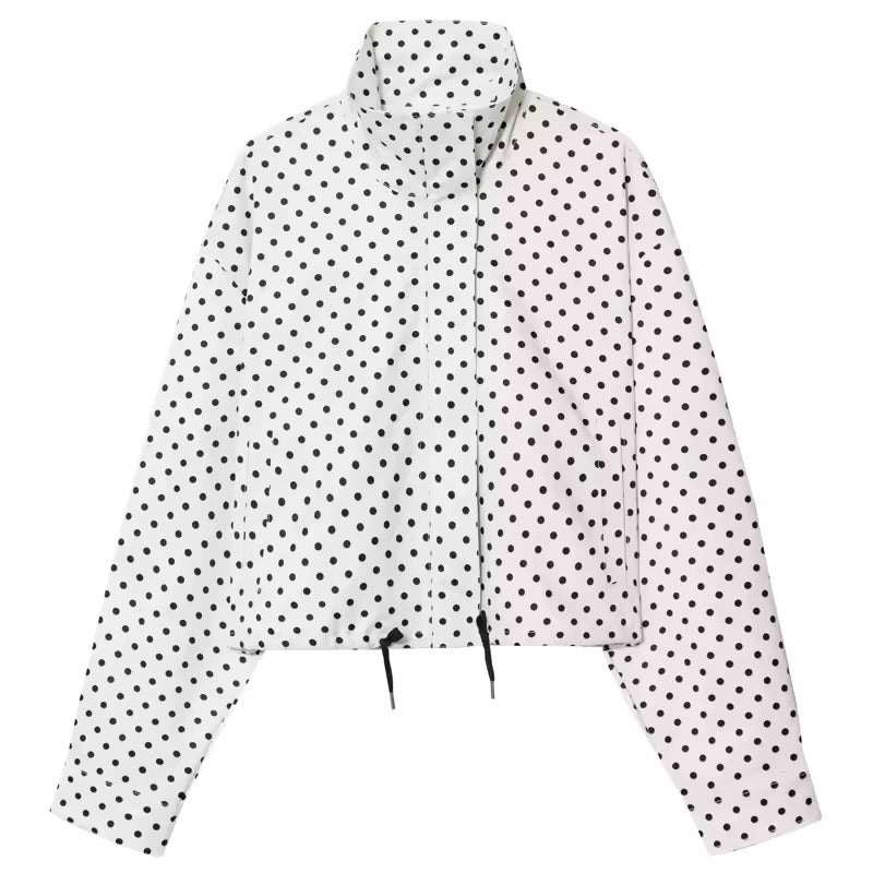 Women's Polka Dot Bomber Jacket – Eliza