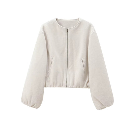Women's Soft Fleece Bomber Jacket – Nora