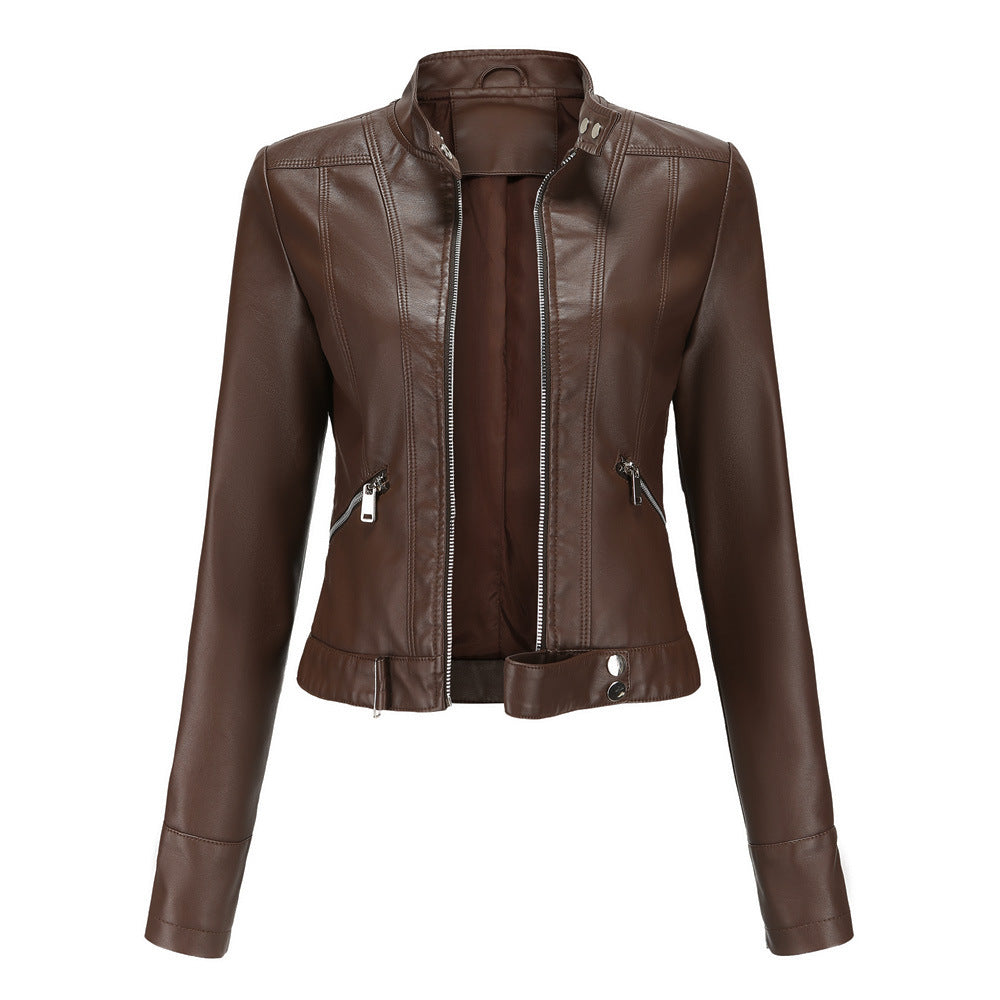 Women's Faux Leather Jacket detail